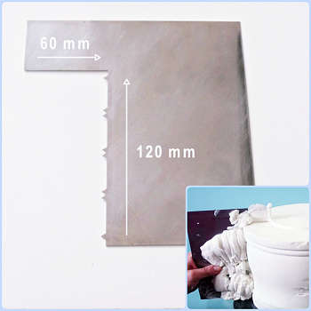 Шпатель №4 контроль крема 120*60 мм | Зубчики