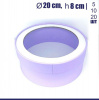 Коробка для выпечки круглая (шайба) 20•8 см СИРЕНЕВАЯ (окно, крышка+дно) | упак. 5-20 шт