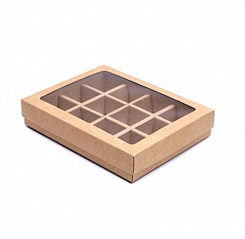 Коробка для конфет 23*18*4 см Крафт | упак.10-50 шт