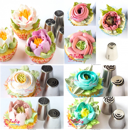 Набор 9 супер кондитерских насадок №№ 80,81,83,86,106,107,113,180.М,186.М | Новинка 2017