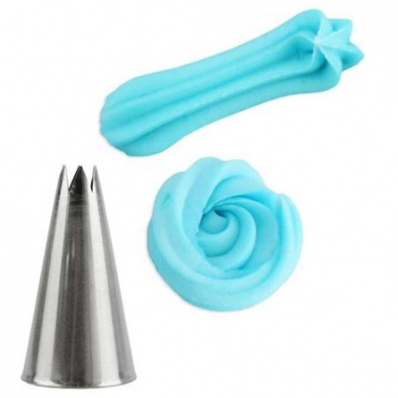 Кондитерская насадка 821 Tulip открытая звезда д.5,5 мм, 6 лучей