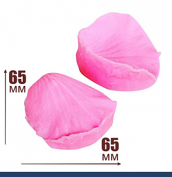 Молд силиконовый (вайнер) лепесток Розы, комплект 2 шт (70•70 мм) c041