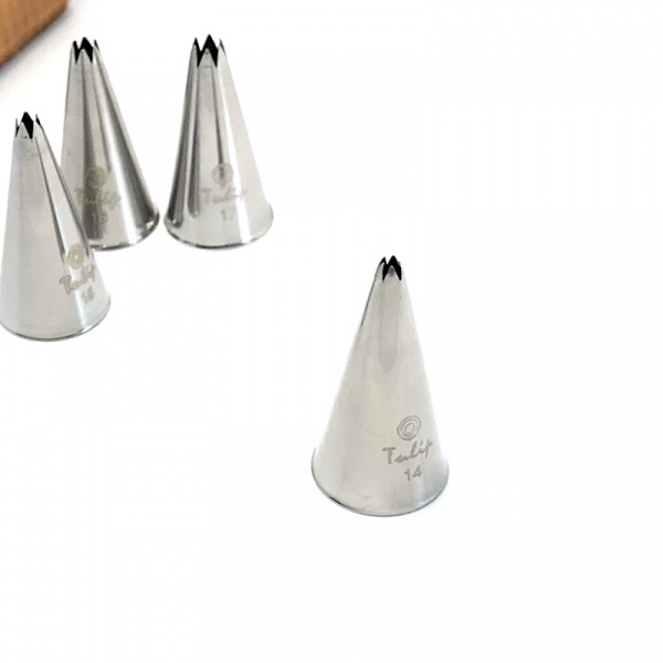 Кондитерская насадка открытая звезда №14 Tulip™ мини размер (diam. 2 mm; 5 лучей)
