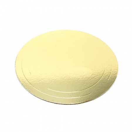 Подложка для торта усиленная Золото/Жемчуг 2х сторон. 3.2 мм, Ø 280 мм