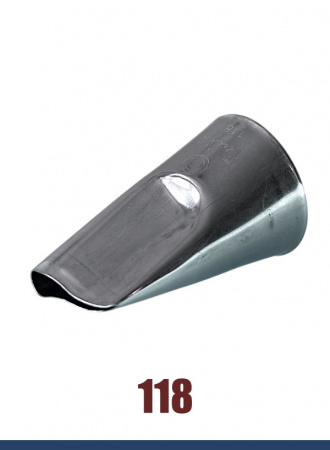 Кондитерская насадка 118 Tulip, Корея, прорезь 17 мм лепесток 2-й изогнутый Кондитерская насадка 118 Tulip, Корея, прорезь 17 мм лепесток 2-й изогнутый