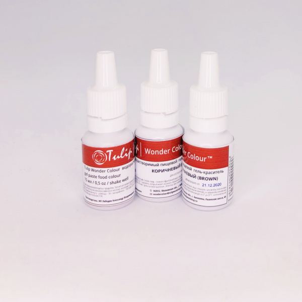 Краситель пищевой гелевый Tulip Wonder Colour | 15 мл. Коричневая палитра