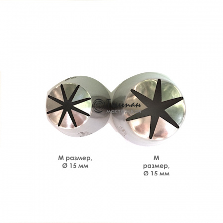 Насадка закрытая роза №142 | М размер 6 прямых лучей (mini Russian Pastry Tube Closed Rose #142 | М size | by Tulip Workshop)