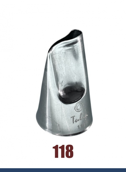 Кондитерская насадка 118 Tulip, Корея, прорезь 17 мм лепесток 2-й изогнутый Кондитерская насадка 118 Tulip, Корея, прорезь 17 мм лепесток 2-й изогнутый