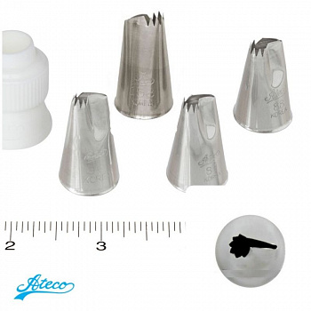 Кондитерская насадка лепесток рюшевый прямой №86, 87, 88, 168 и 158 Ateco