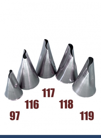 Кондитерская насадка 119 Tulip, Корея, прорезь 19 мм лепесток 2-й изогнутый Кондитерская насадка 119 Tulip, Корея, прорезь 19 мм лепесток 2-й изогнутый