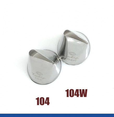 Кондитерская насадка 104W Tulip прорезь 13 мм, лепесток прямой малый Кондитерская насадка 104W Tulip прорезь 13 мм, лепесток прямой малый